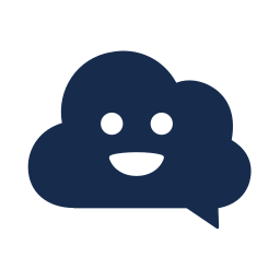 Navy SkyPesos cloud icon on white